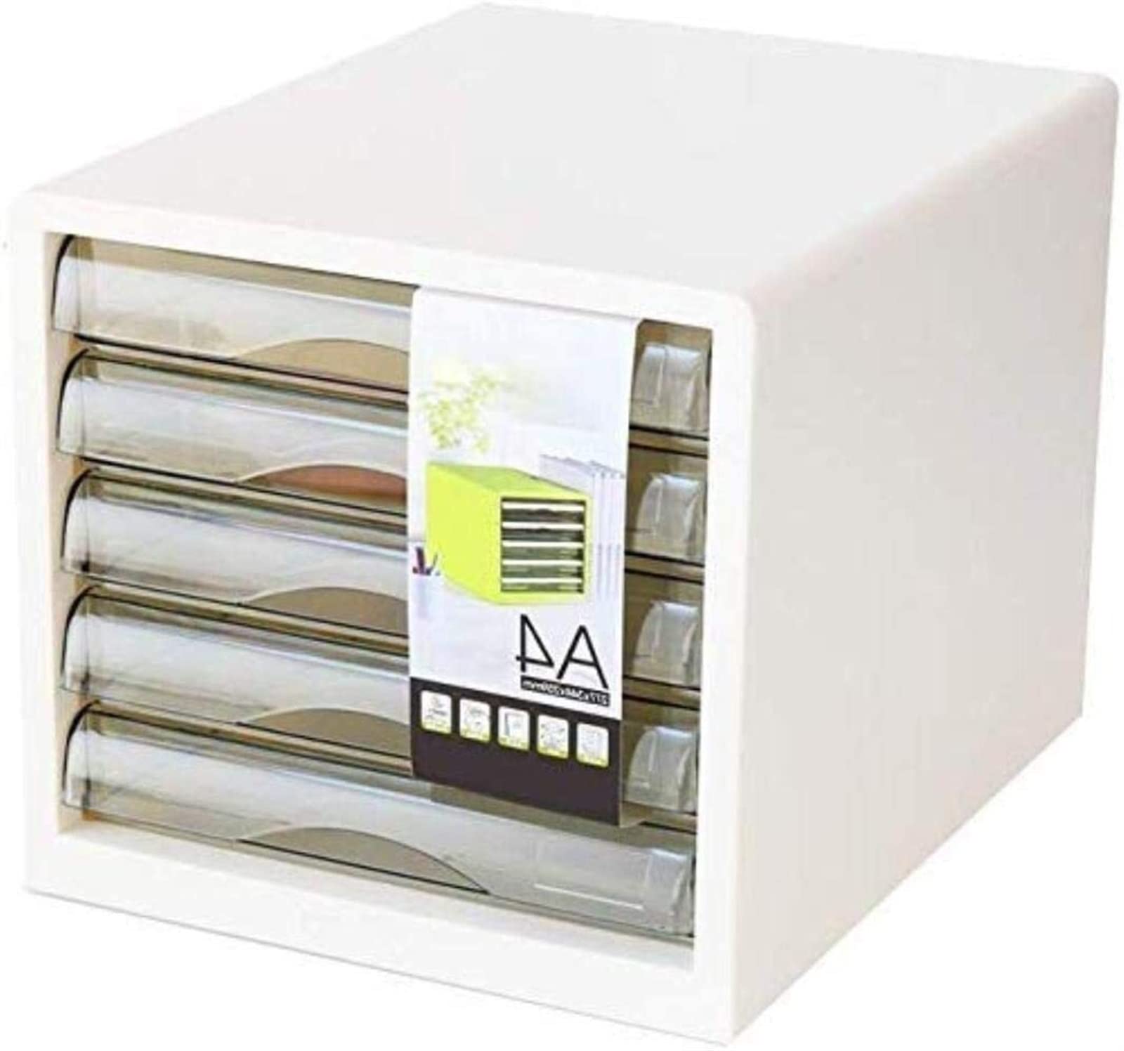 VUIKLCty Office Home Desktop Filing Cabinet Five Drawer Desktop Office File Data Organizer