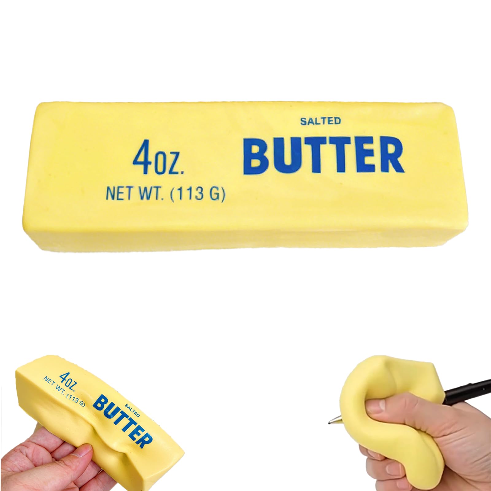 Butter Squishy,Slow Rising Squishy,Stress Relief & Fidget Toys,Butter Stick Slow Rising Squeeze Food Fidget Toy for Office School,Party Favor Gift(1PCS)