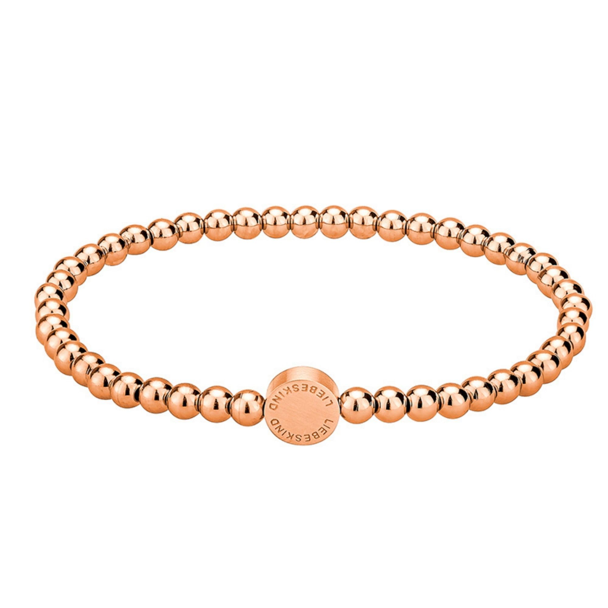 Liebeskind Berlin Beads 6 mm con logo in acciaio inox