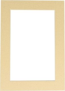 CountryArtHouse Tan Acid Free 12x18 Picture Frame Mats with White Core Bevel Cut for 11x14 Pictures - Fits 12x18 Frame - One Mat