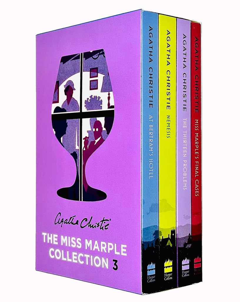 Miss Marple Mysteries Series Books 11 - 14 Collection Set by Agatha Christie (At Bertram’s Hotel, Nemesis, The Thirteen Problems & Miss Marple's Final Cases)