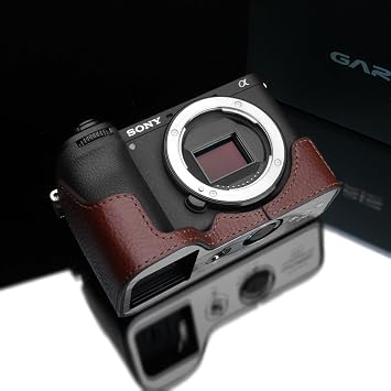 Gariz XS-CHA6700BR Genuine Leather Half Case for Sony A6700, Brown