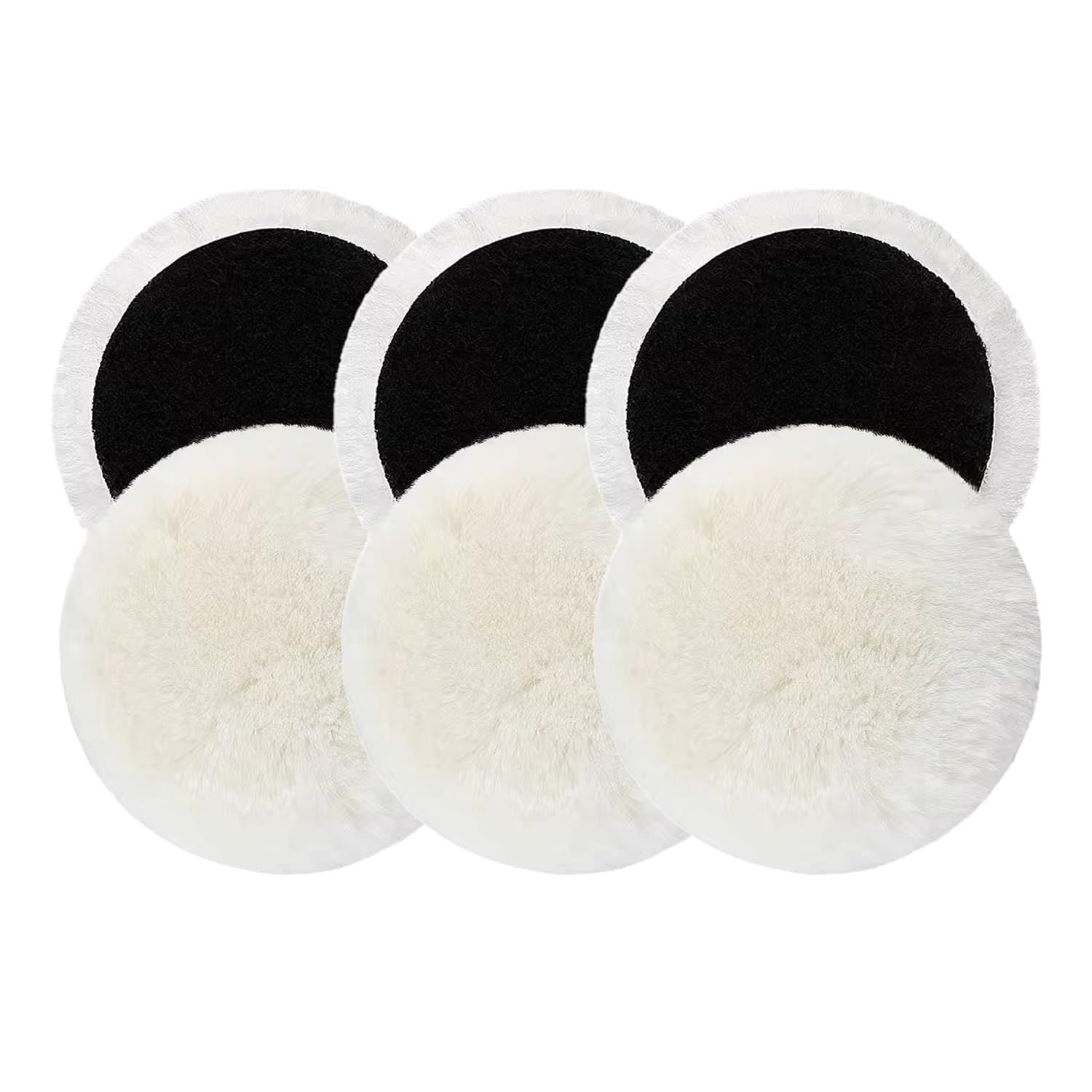 6 PCS Polishing Pads for Drill 5 Inch Soft Wool Polishing Buffing Pad 125mm Car Polishers and Buffers and Da Dual Action Polisher for Car Furniture Polisher Sanding Waxing