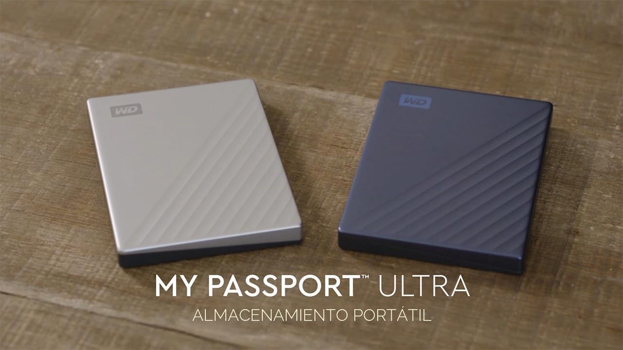 WD 4TB My Passport Ultra Disco Duro Externo Portátil, USB-C, USB 3.2 Gen 1/USB 3.0, Copia de seguridad y protección con contraseña, Formateado para Windows, Azul