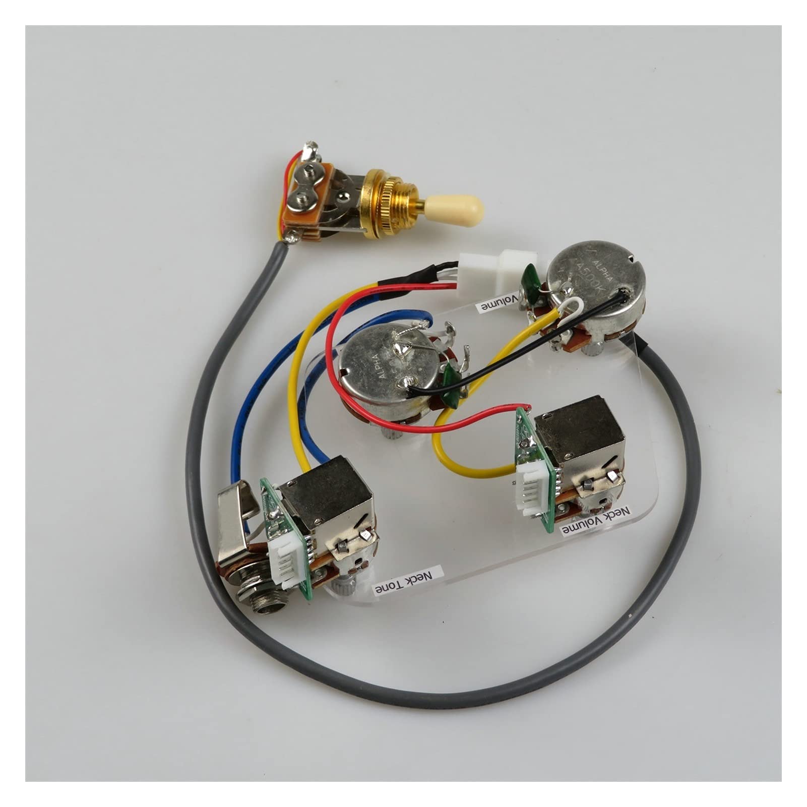 E-Gitarren-Pickups-Bucker Profi Humbucker Alnico Guitar-Verkabelung Gitarren-Humbucker-Tonabnehmer (Color : Chrome Frame YE)