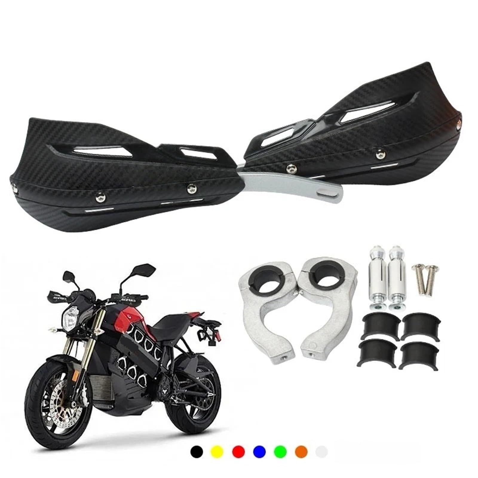 Części kierownicze motocykli Osłona uchwytu motocy Ochraniacze dłoni motocykla 22mm 28mm osłony osłony uchwyt zestawy montażowe jelca pasują do wszystkich rowerów Dirt Enduro