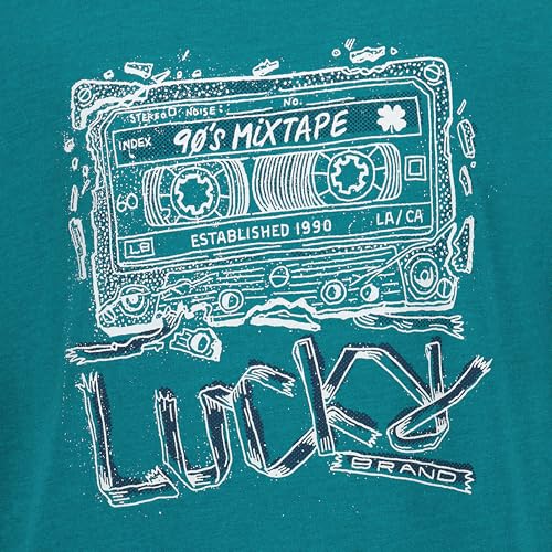 Image of Lucky Brand Boys' Short Sleeve Graphic Crew Neck T-Shirt, Soft, Comfortable, Relaxed Fit