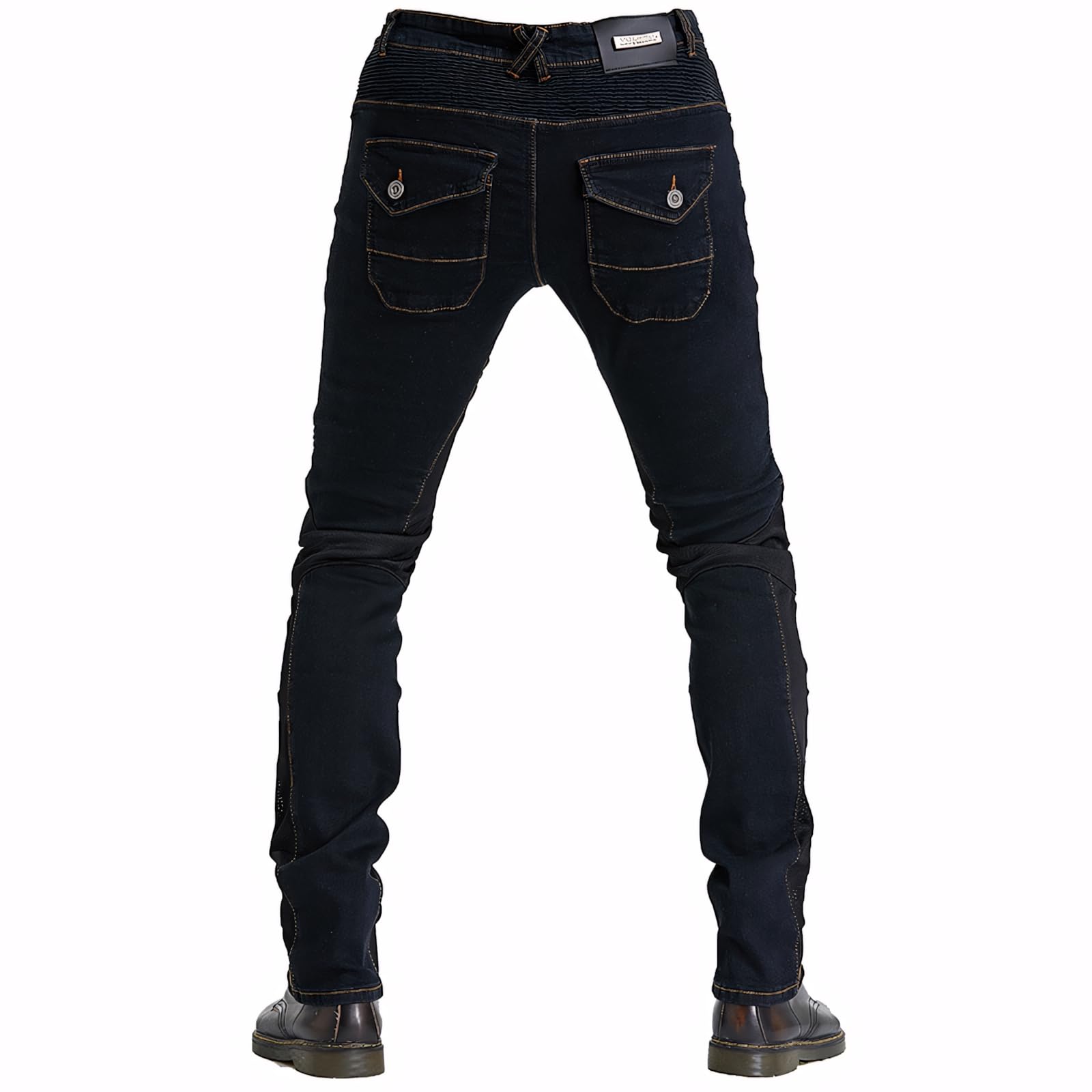 Pantaloni da Moto Uomo Traspiranti con Protezioni, Jeans da Motociclista alla Moda