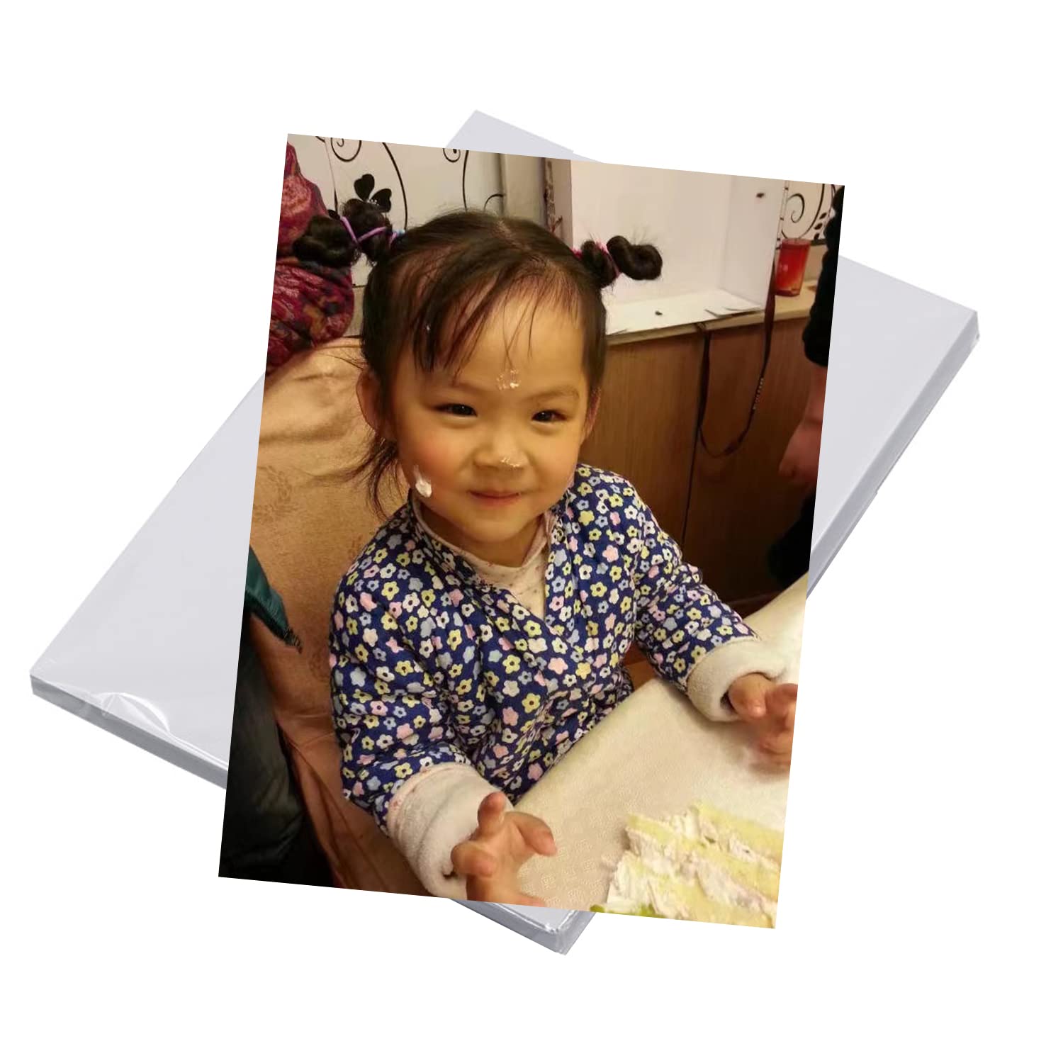 50Sheets 8x11.5" 200gsm Both-sided Glossy Photo Paper for Inkjet Printer Printing Coated Paper for Business Card, Menu, Design Draft Printing etc