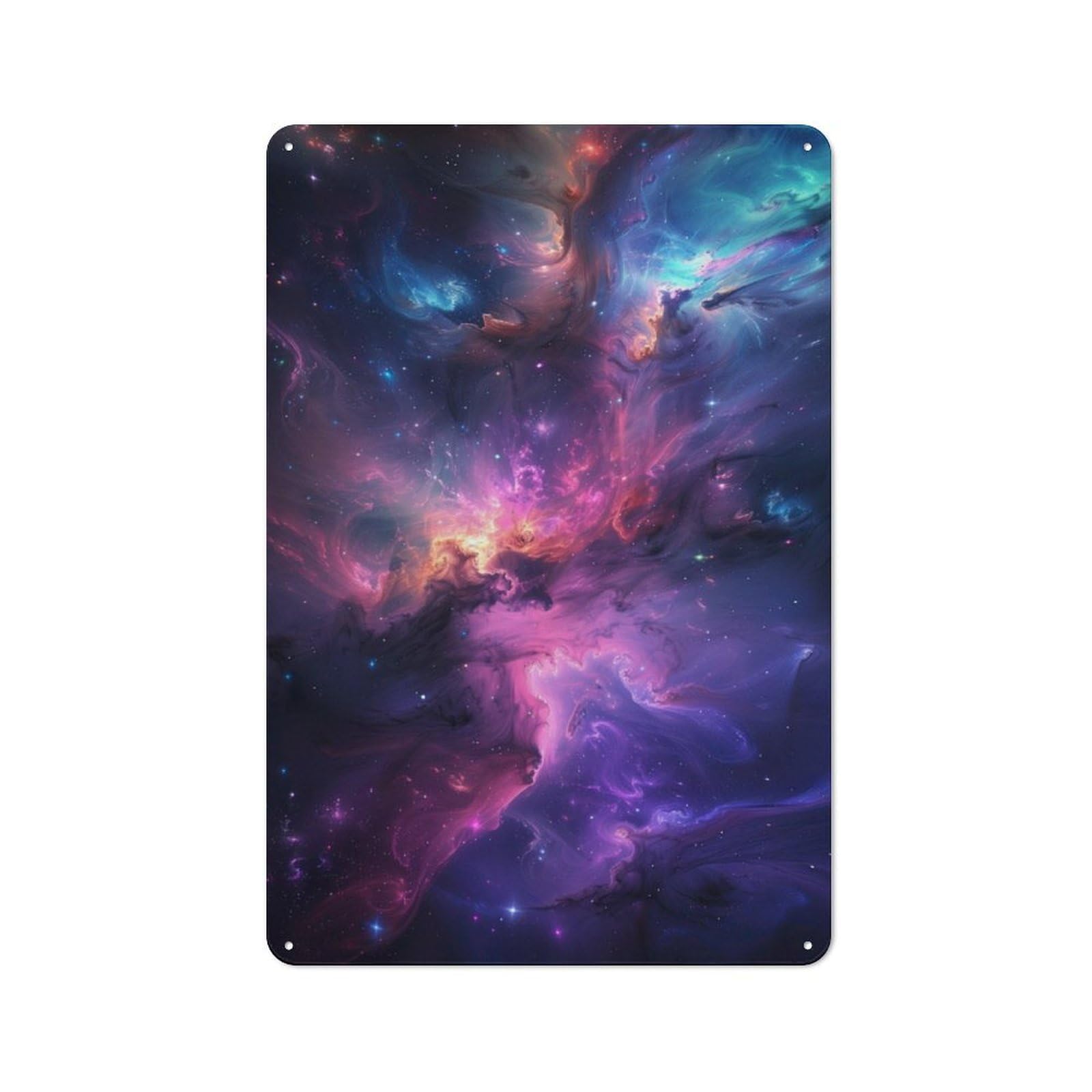 Junmoney Cosmic Dance Printed Metal Sign 30X20cm For Home Office Or Studio, A Christmas Gift For People Styling Home Office And Studio
