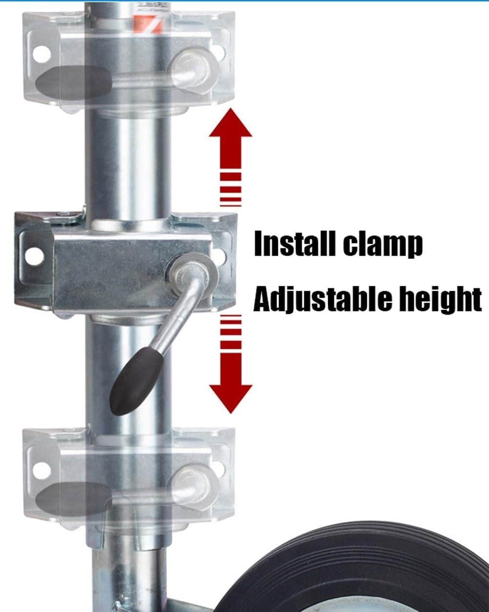Boat Trailer Jack - Caravan Jack Mover Trailer, Motorized Jack Trailer RV Motor Mover, Max Capacity Load 400kg, Adjustable Height 30cm, Auti-Rust Universal Accessories for Trailer Couplin