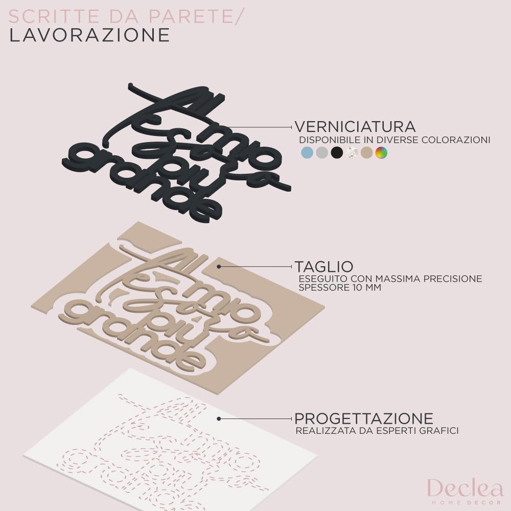 Declea Scritta in Legno da Appendere al Mio Tesoro più Grande Frase in Legno da Appendere - Scritta da Parete Festa della Mamma - Arredo per la casa Idea Regalo per la Mamma