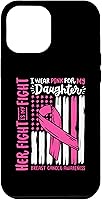 Vista 26 de Breast Cancer Flag I Wear Pink Daughter Her Fight My Fight Case for iPhone 16