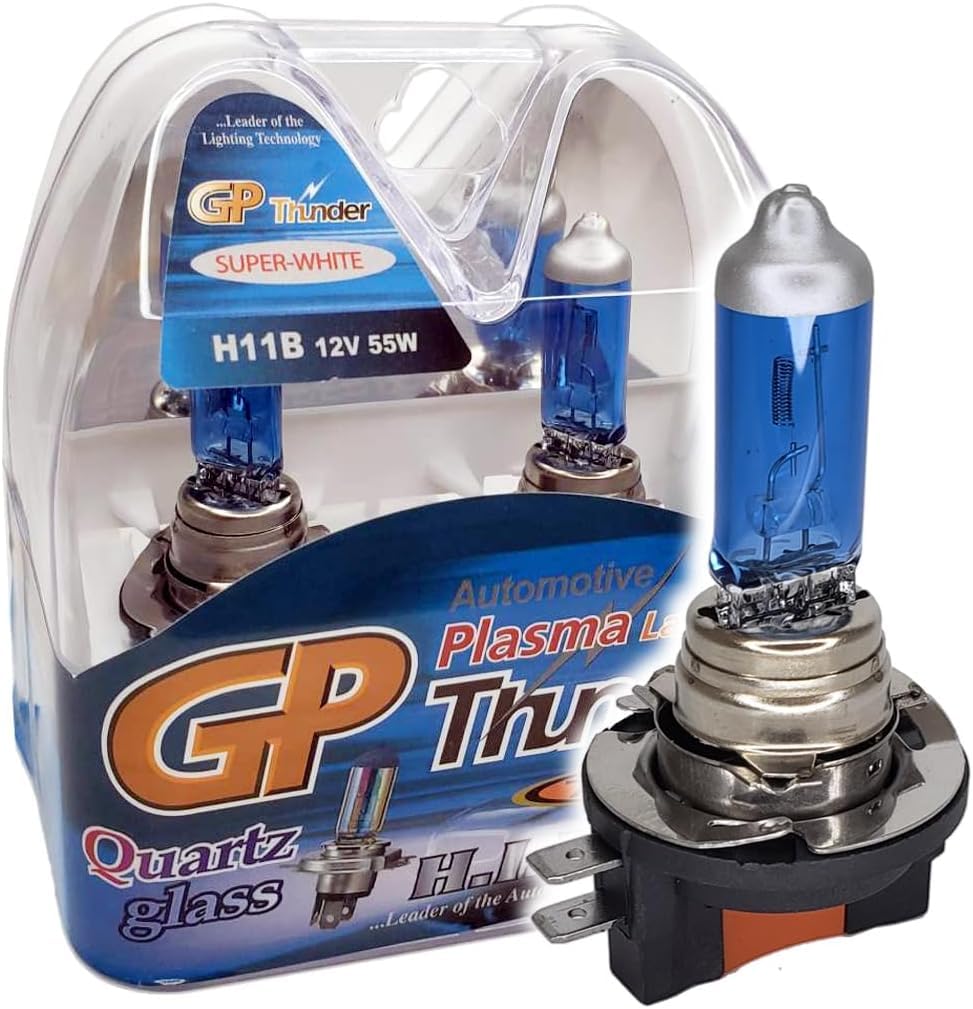 GP Thunder H11B Super White Xenon Halogen Headlight Headlamp Light Bulbs with Quartz Glass SGP75K-H11B