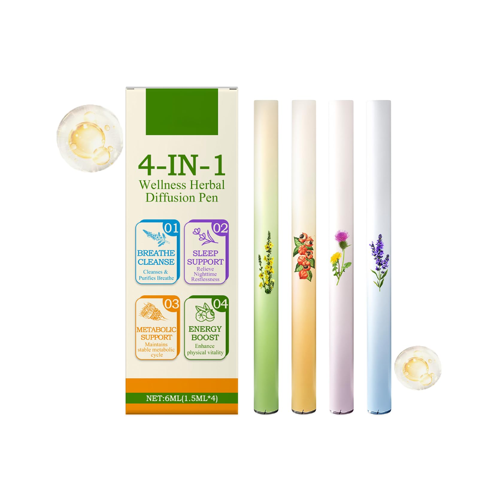Photo 1 of SURORAIN Herbal Diffuser Pens (4 Pack)