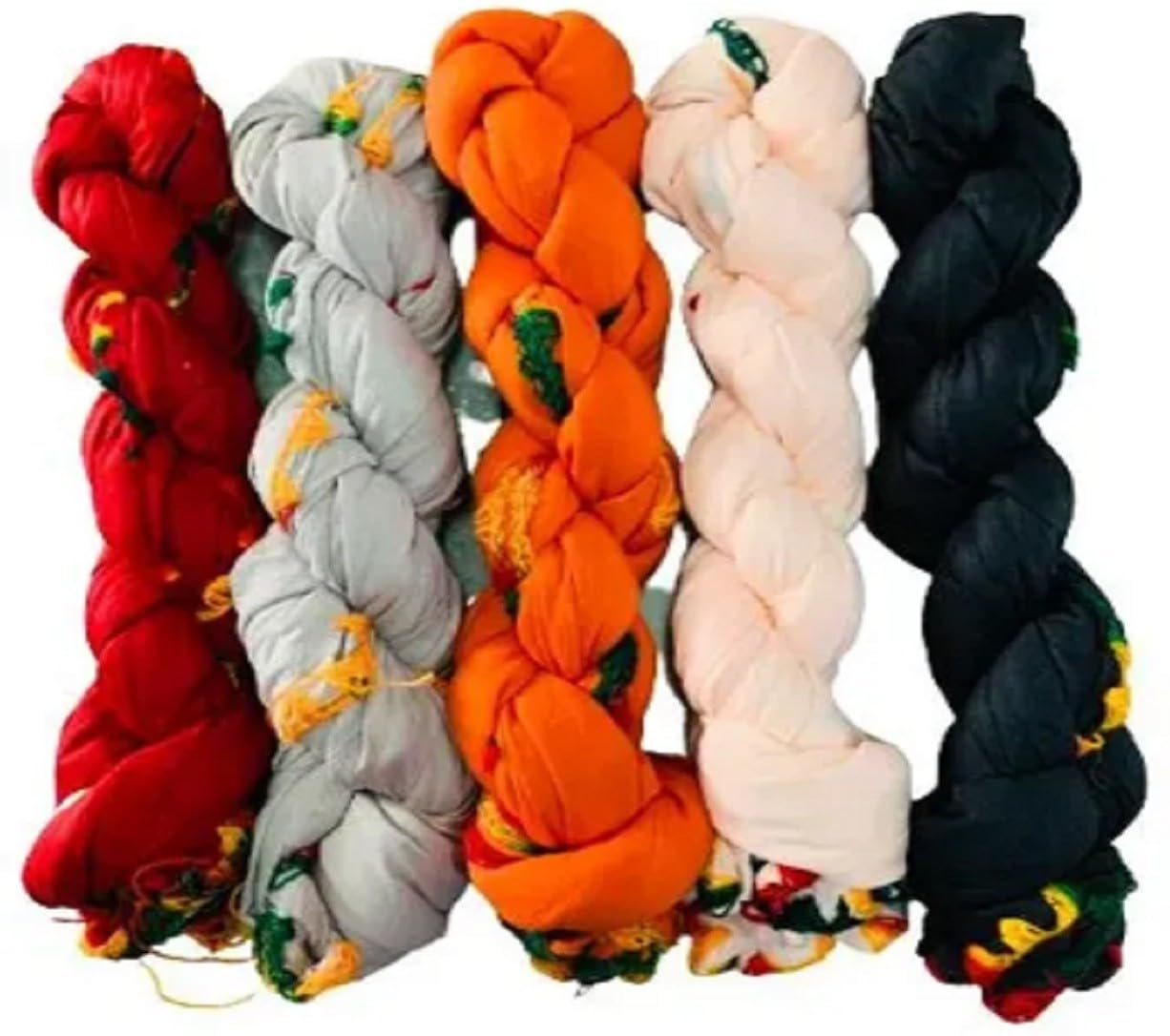 Nakoda Creation Cotton Blend Solid Women Dupatta (Samosa Pack Of 5:-Maroon,L Grey,Orange,White,Black)-picture-37
