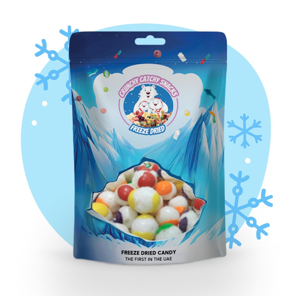 Crunchy Catchy SnacksOriginal Freeze Dried Puffed Skittles Candy 100 g, Medium
