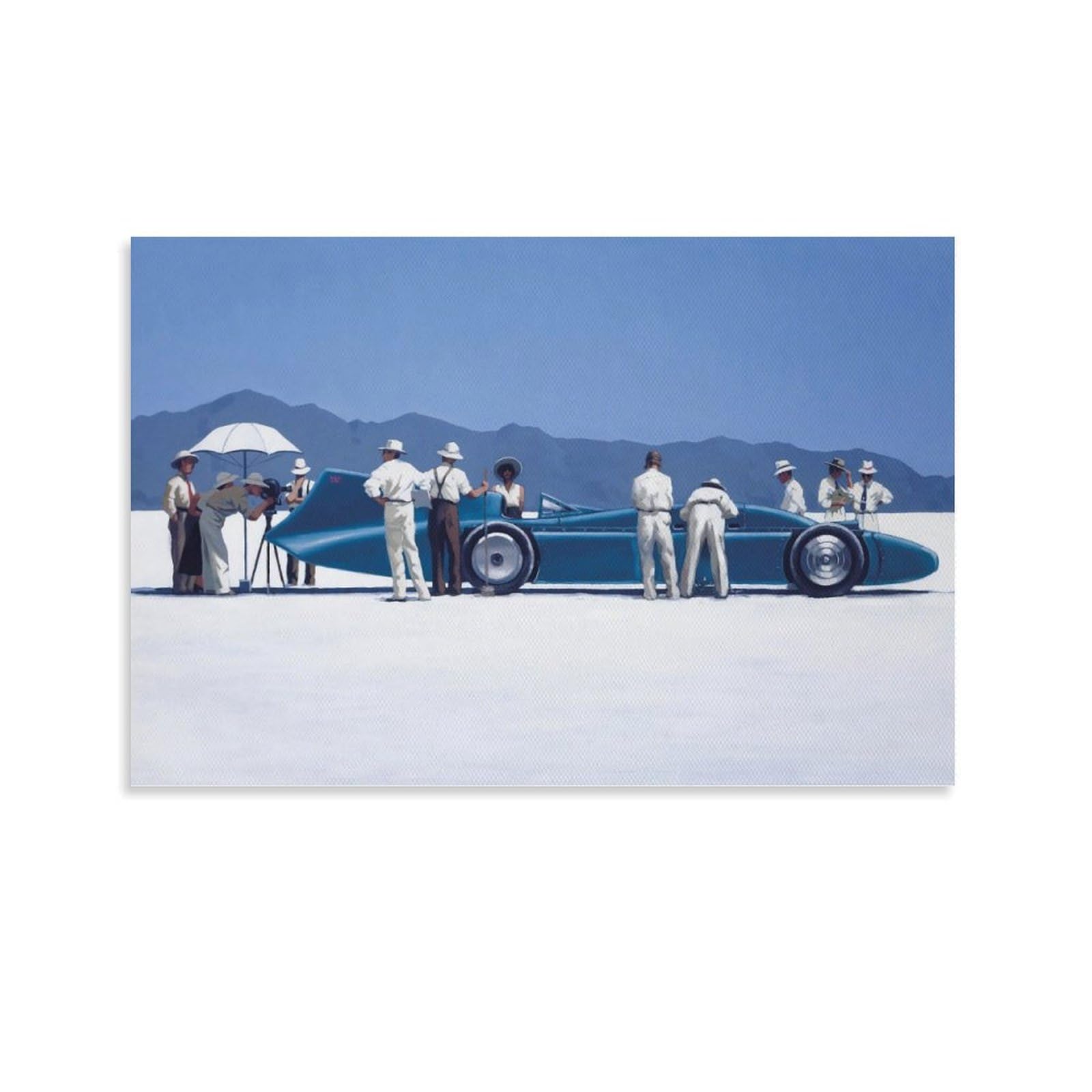 Bluebird at Bonneville by jack_vettriano Wall Art Prints Poster Art Poster Canvas Painting Decor Wall Print Photo Home Modern Decorative Posters 08x12inch(20x30cm) โ image 1