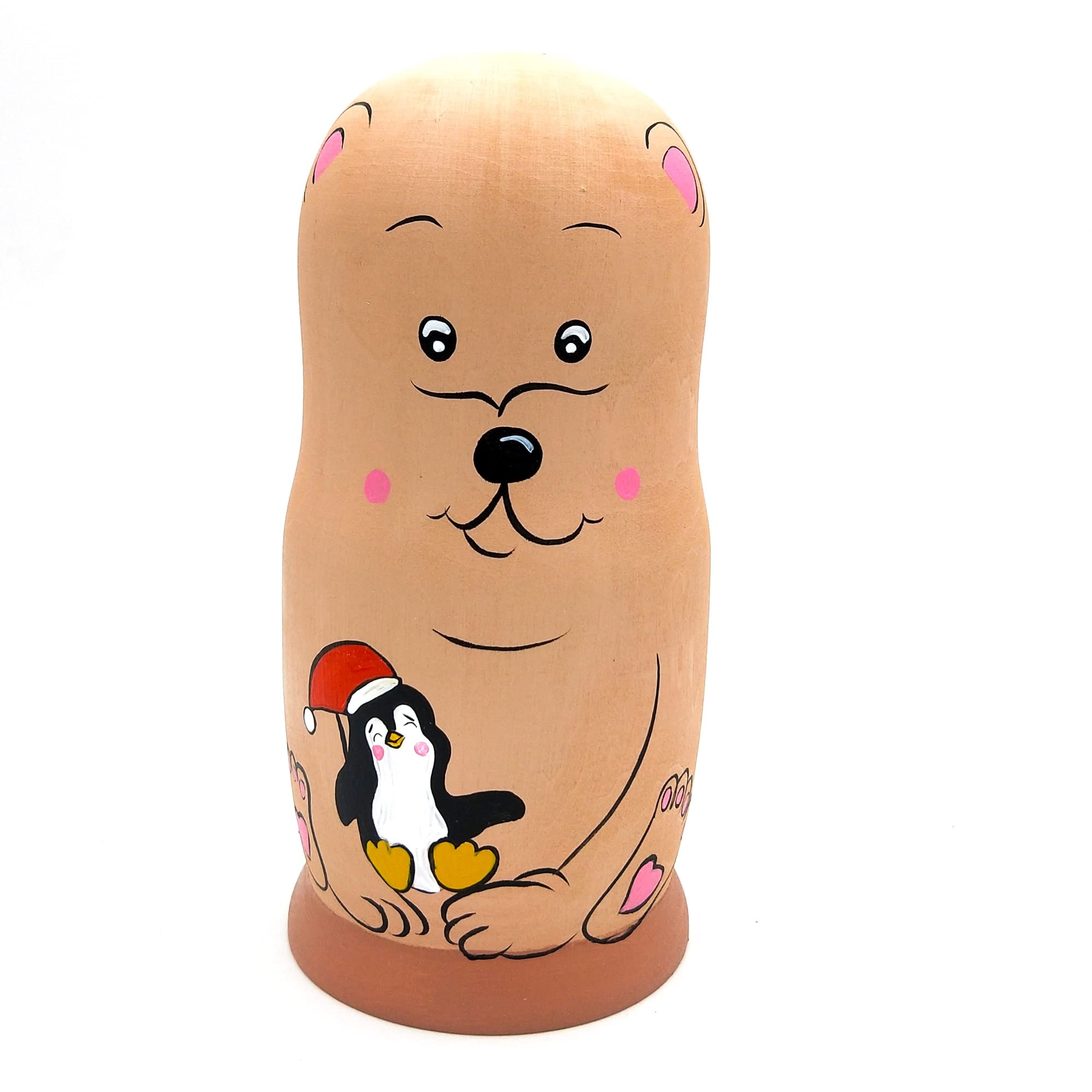 Gniazdujące Lalki Rosyjskie Lalki Matrioszka 10 Sztuk Ręcznie Malowane Zagnieżdżanie Matryoshka Doll Christmas Gift Crafted Doll Lalka Matrioszka