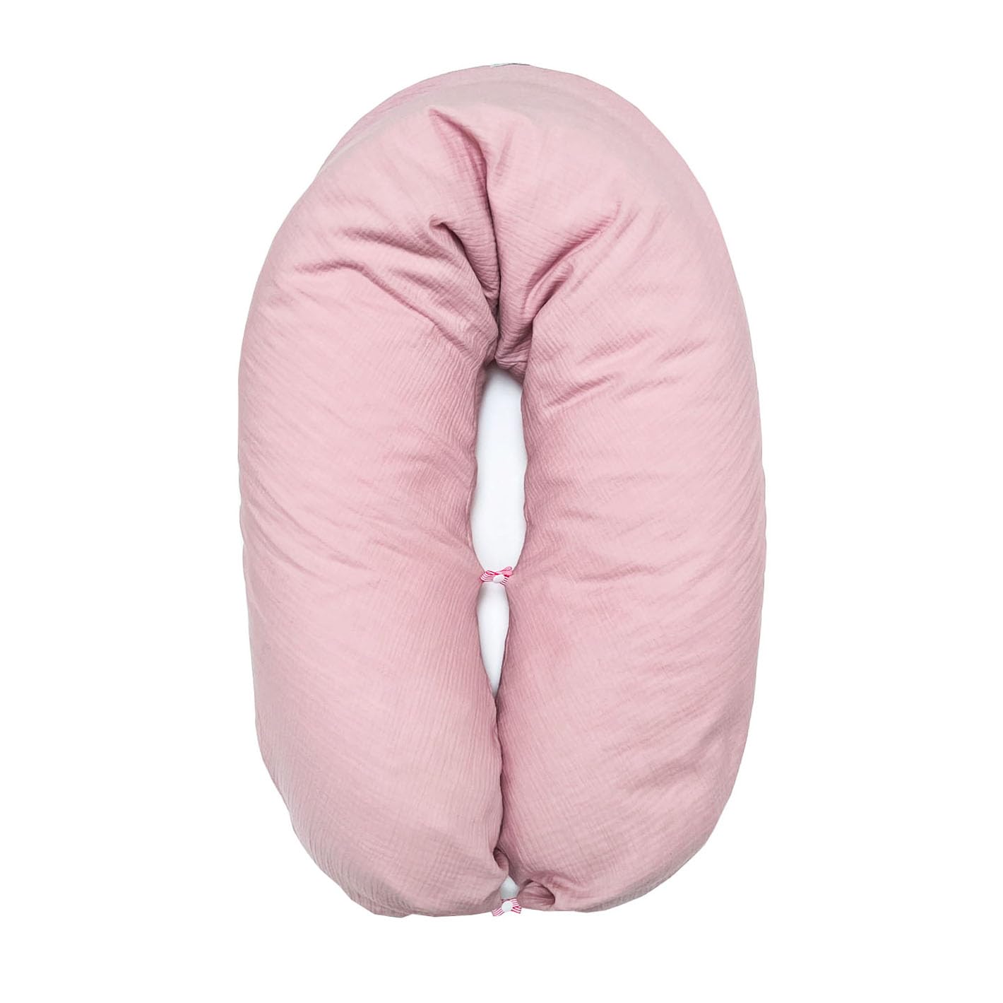 Blausberg Federa per cuscino da allattamento in mussola, 190 x 38 cm, con funzione nido, ad esempio per il cuscino da allattamento – Materiali certificati Oek-Tex Standard – Made in Germany – Blush