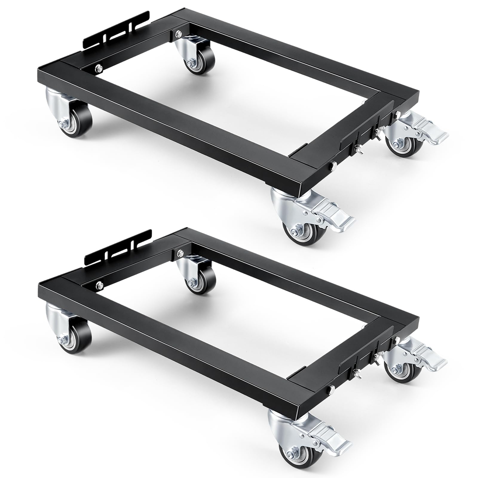 KEDSUM Industrial Mover Dolly 1800LBS × 2Pack, Sturdy Steel Frame Heavy Duty Appliance Dolly, 24 in. x 16 in for Building Material Handling & Moving