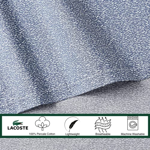 Image of Lacoste Camo Sheet Set, Twin XL, Vintage Indigo