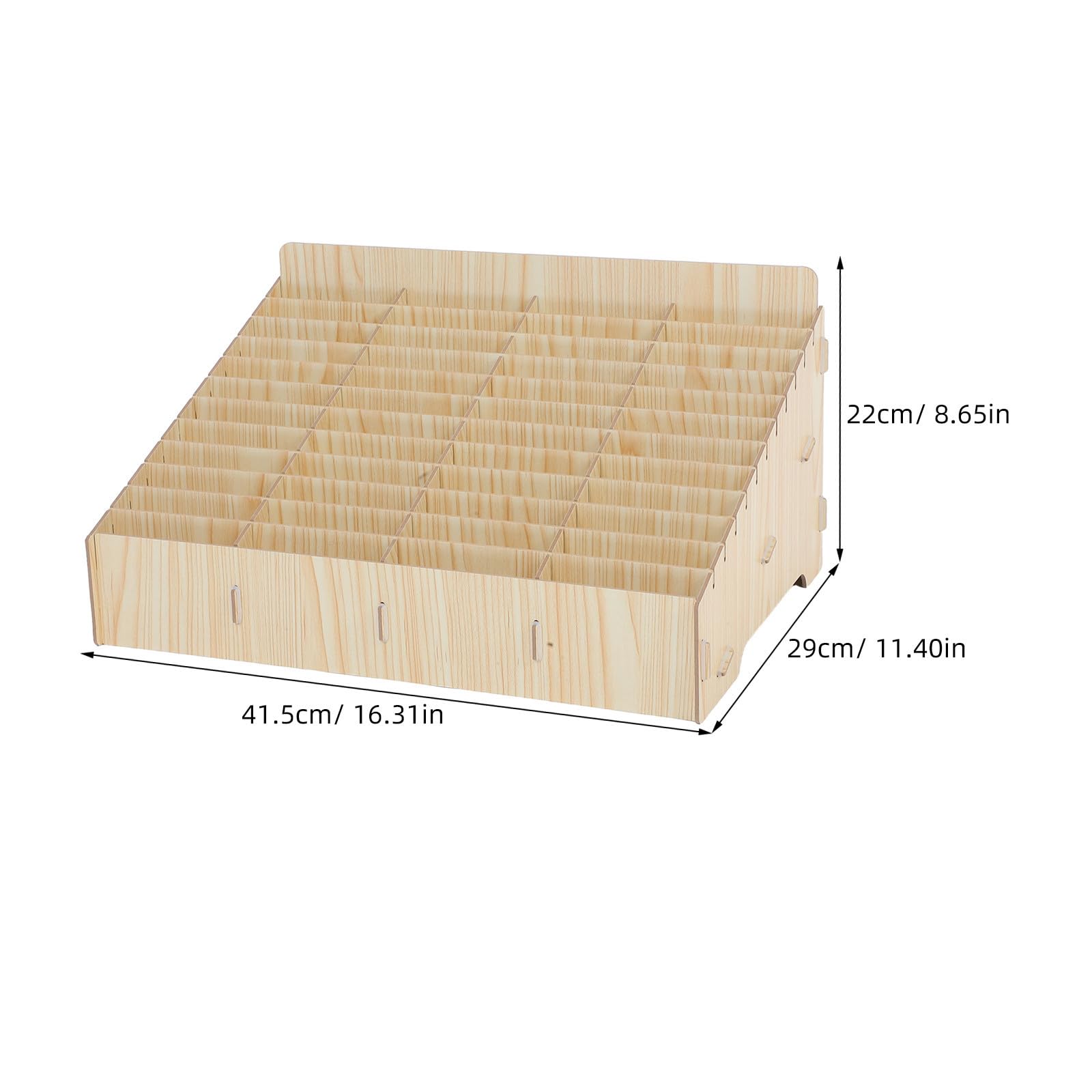 YARNOW Soporte para Teléfono Celular de Madera 48 Rejillas Multigrid, Organizador Compacto para Oficina, Aula y Sala de Reuniones Beige