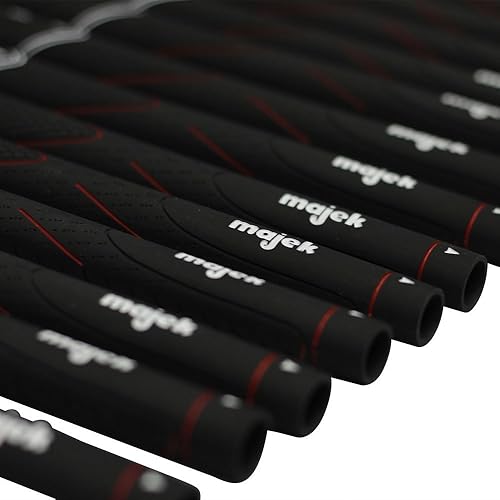 Miniatura 7 de Majek - Juego de empuñaduras de golf para mujer, tamaño mediano, color negro Tour Pro y agarre + hoja de gancho (13 empuñaduras, cinta de agarre,