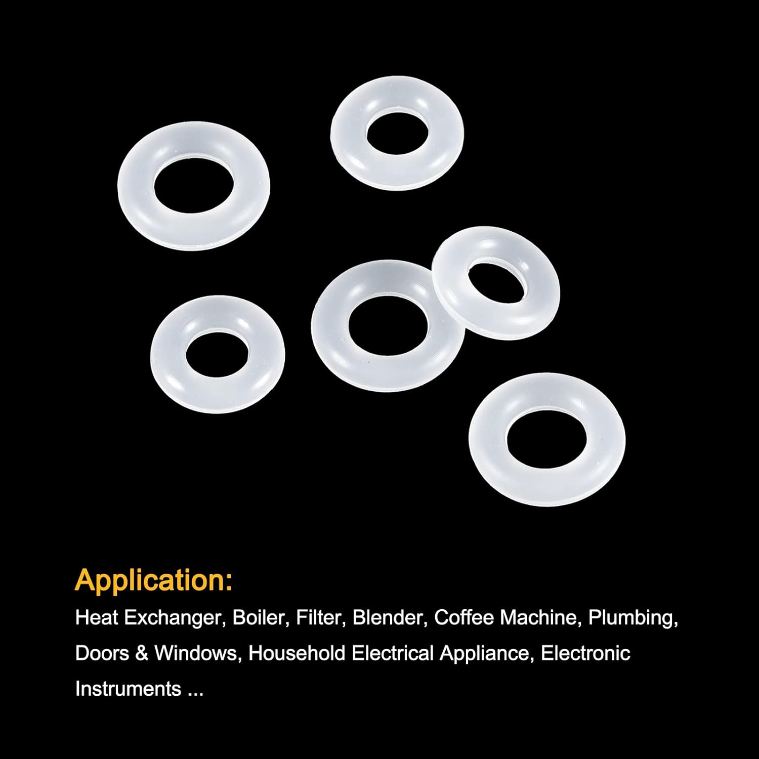 MECCANIXITY Silicone Rubber O-Rings 7mm 8mm OD 3mm 4mm ID 2mm Thick VMQ Seal Gasket, White 50in1 Set
