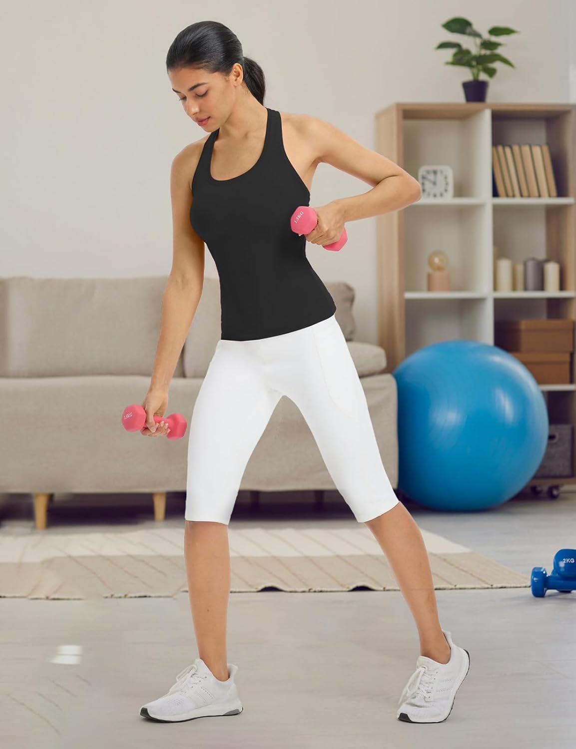 baleaf Women's Racerback Workout Tank Tops Racer Back Yoga Gym Athletic Running Sleeveless Shirts Camisole - Image 7