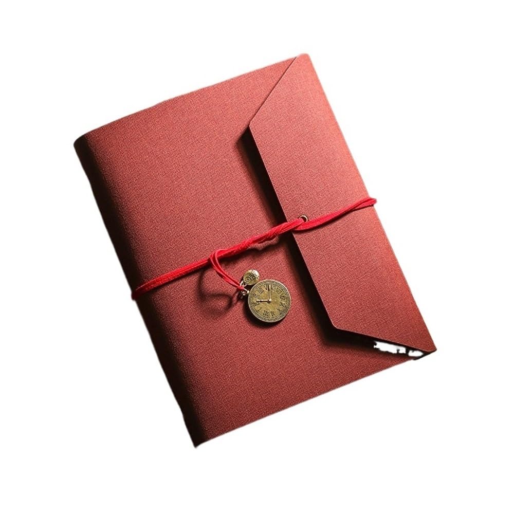 Scrapbook Folder Sticker Book Binder Photocards Capacity Photo Album DIY Writable Cover Travel(Red)