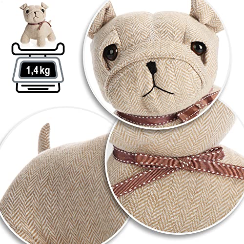 COM-FOUR® Türstopper - schwerer Türhalter - süßes Hundedesign - funktionelles Wohnaccessoire - Stopper für Fenster und Türen, optimal bei Durchzug (Hund Bella)