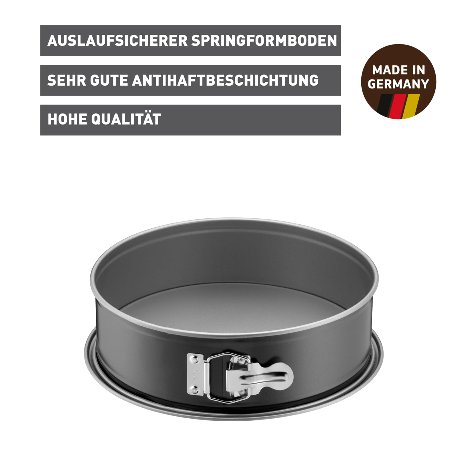 Original Kaiser Inspiration Springform 24 cm rund, Flachboden, Backform 24 cm rund, Kuchenform rund antihaftbeschichtet, auslaufsicher – Ansicht 2