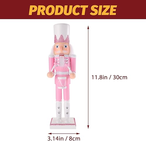 Miniatura 10 de Figuras de cascanueces de Navidad plateadas de 12 pulgadas, adornos de cascanueces de Navidad con purpurina plateada, decoraciones de Navidad para