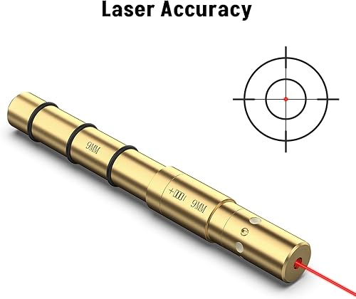 Miniatura 4 de MidTen Laser Bore Sight for .22LR.177 Cal 9MM .223Rem .17HMR.38SPL.380 Cal, End Barrel Bore Sight Laser, Red Laser Boresighter with 4 Sets of