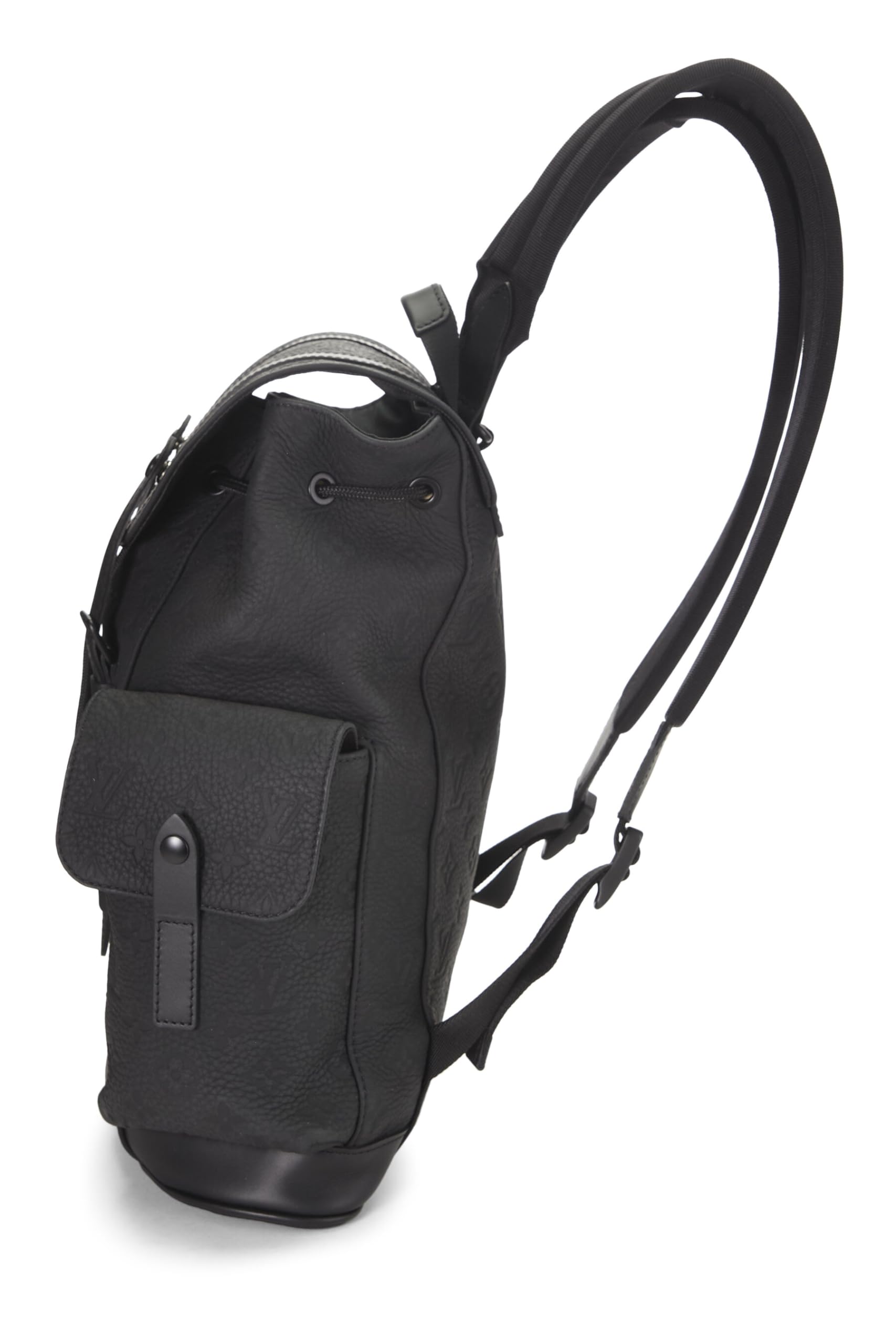 Louis Vuitton, Pre-Loved Black Monogram Taurillon Christopher PM, Black