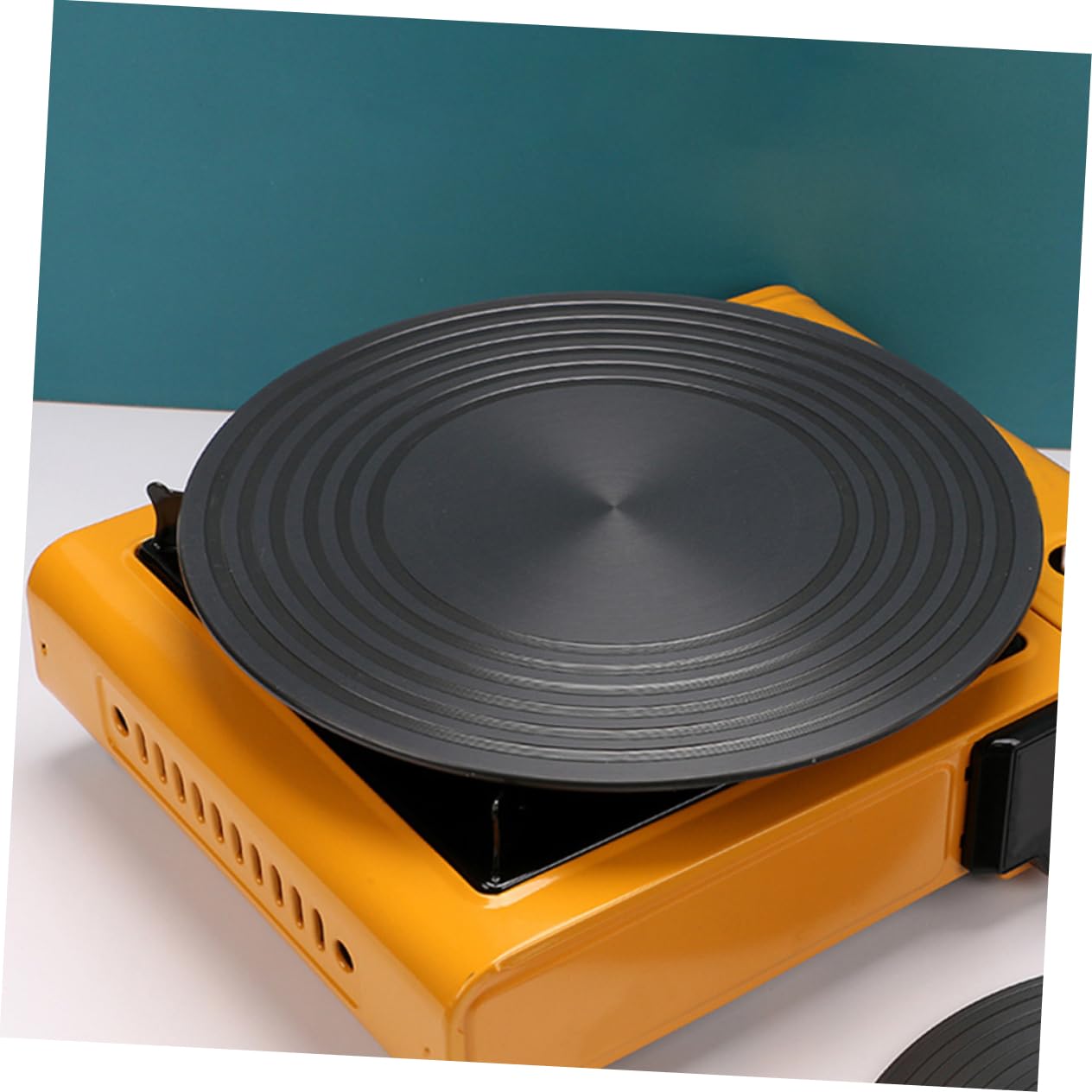 iplusmile Difusor y Protección Antiescaldaduras de 28 Cm de Aluminio de Calor Redondo Función de Descongelación Rápida para Estufa de Gas para Ollas