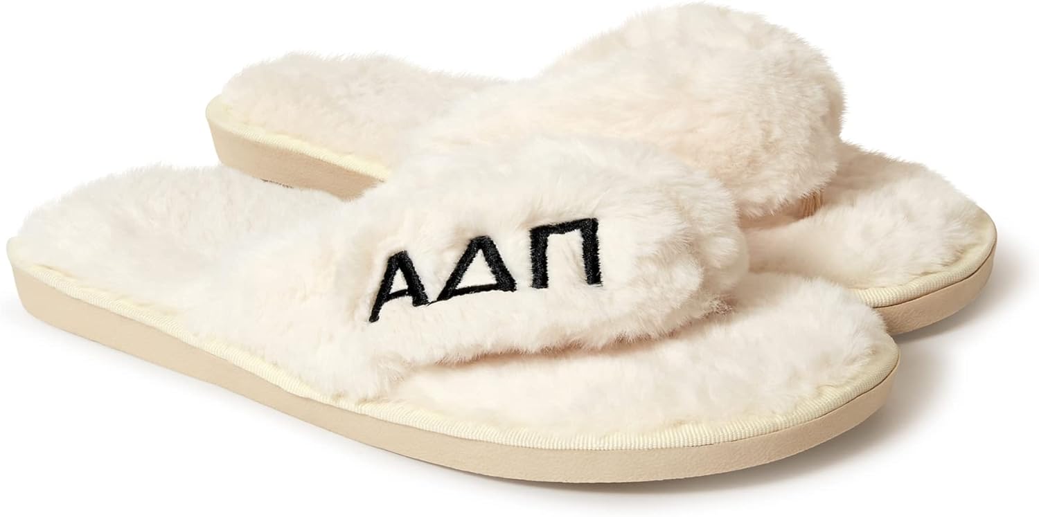 Sorority Shop Alpha Delta Pi Fuzzy Slippers Women