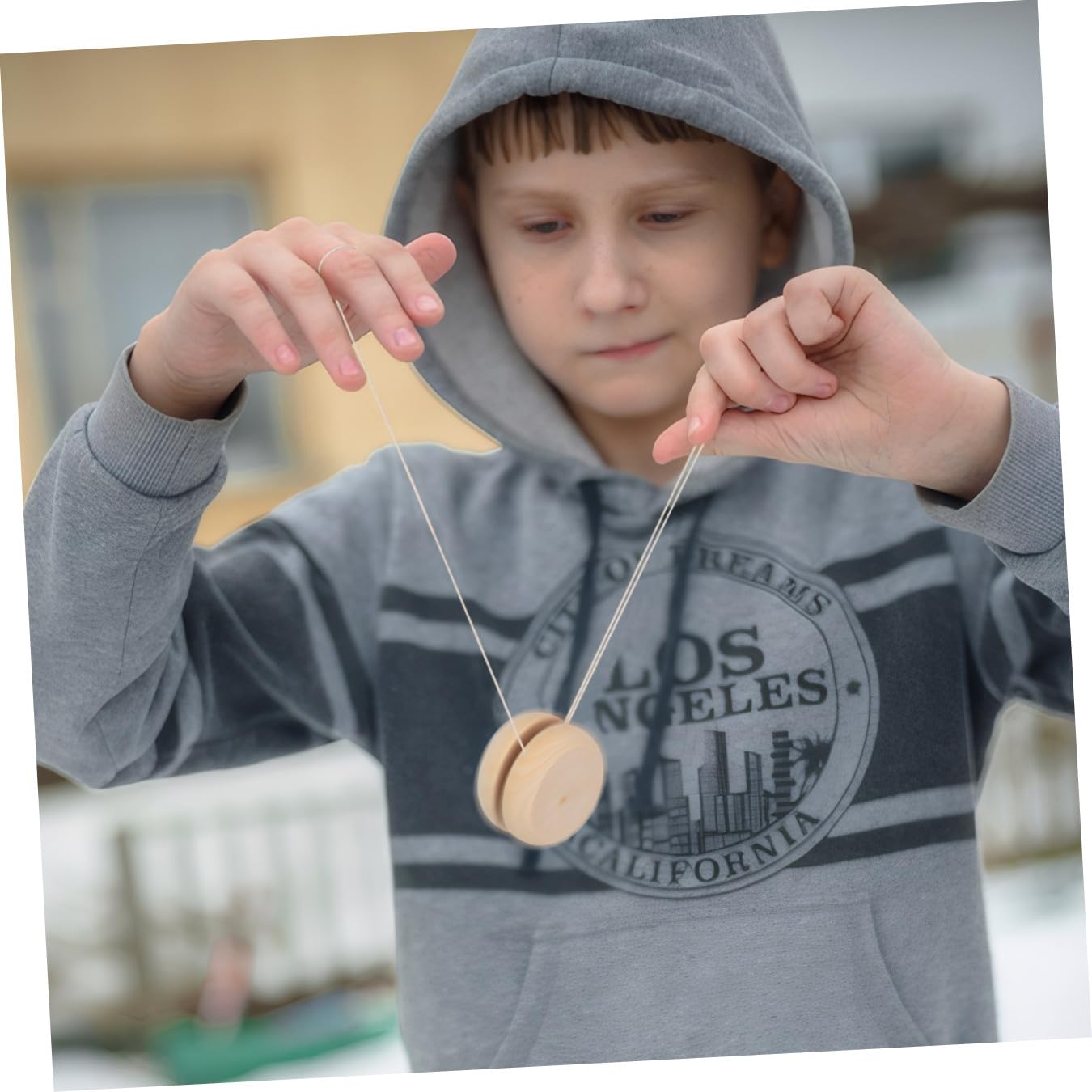 Hohopeti Set 10 Pezzi Palla Reattiva in Legno Grezzo da Dipingere per Giocattolo Creativo per Dipingere Graffiti per Attività Genitori-Figli e Sviluppo Motricità Fine