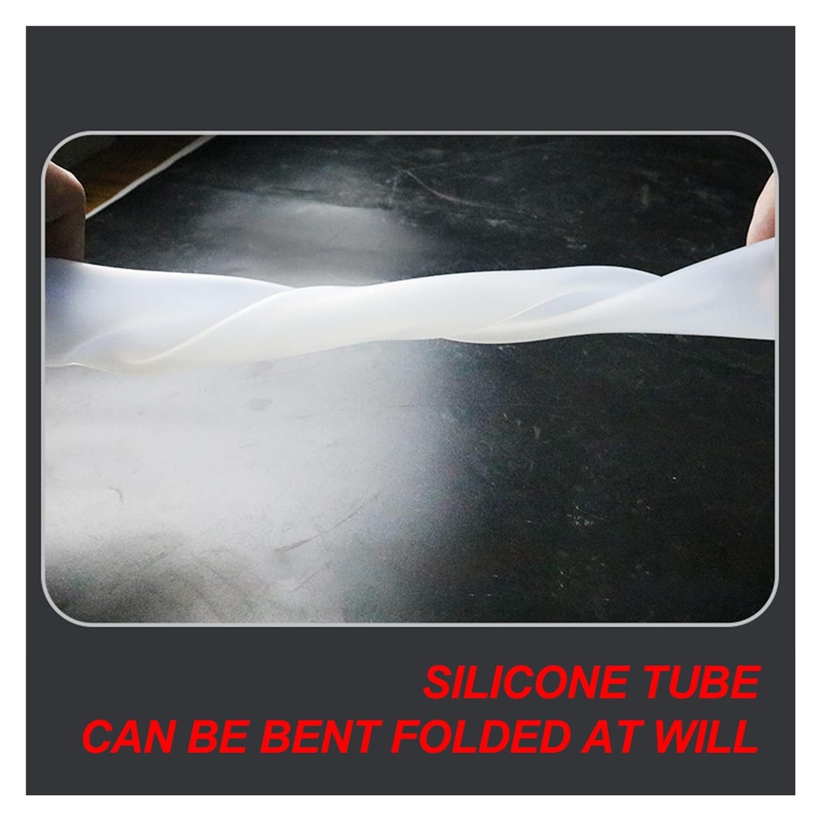 Manguera flexible de silicona, Tubo de caucho de silicona de 1 m, color blanco translúcido, con manguito de cambio de diámetro, conexión blanda con forma de O(130x200mm)