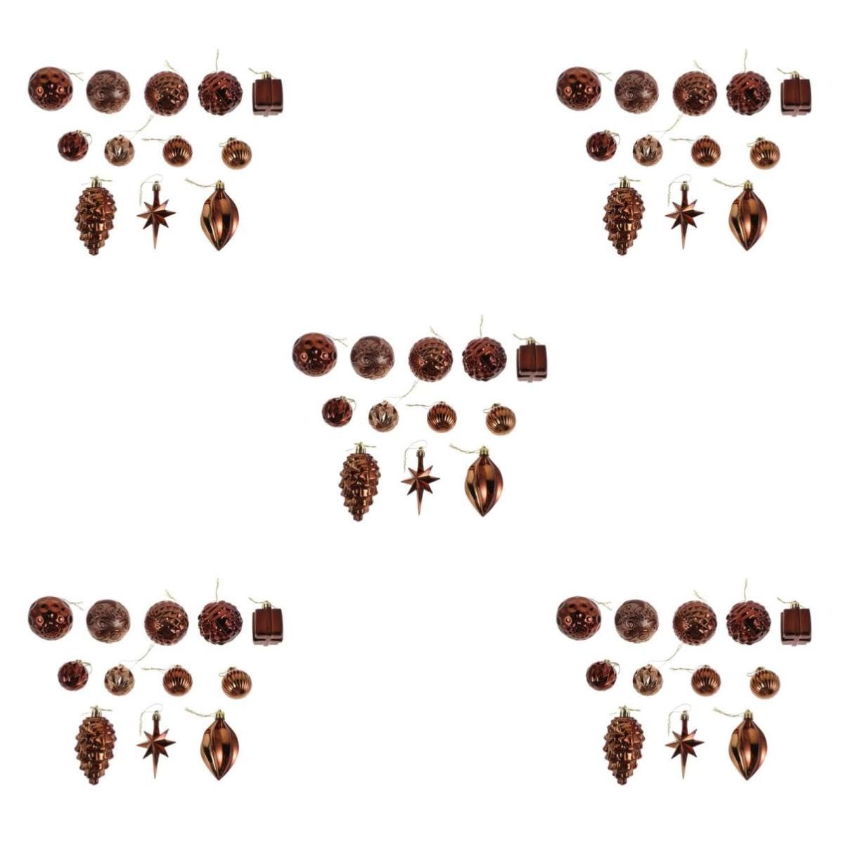 NUOBESTY 60 Piezas Juego de Adornos Colgantes para Árbol de Navidad,