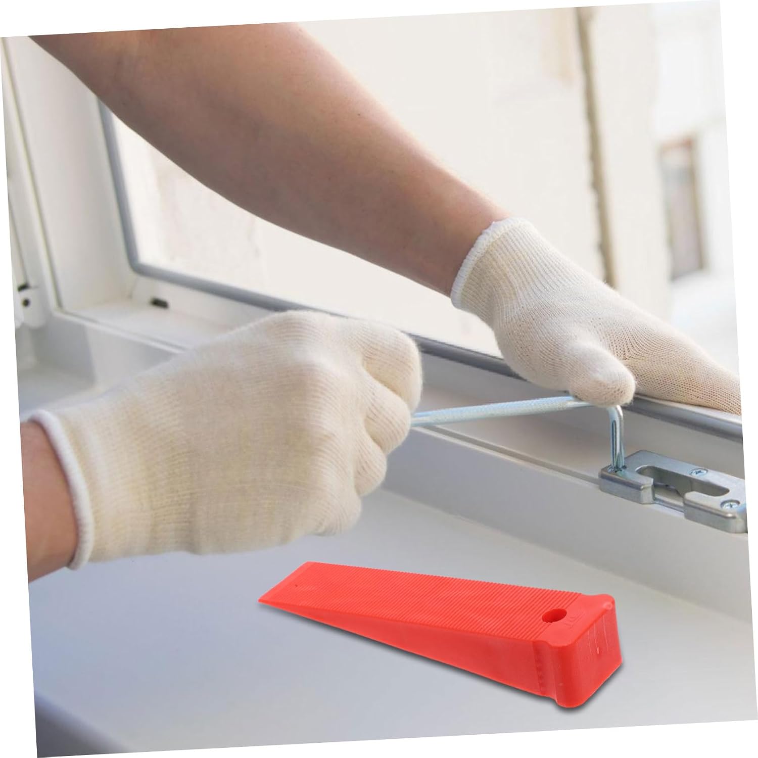 Luxshiny Leveling Wedges Gap Filler Door Frames Red and Plastic for 20pcs Reusable Pp Shims Versatile Alignment Tool for Fast Installation Windows for DIY Home Construction