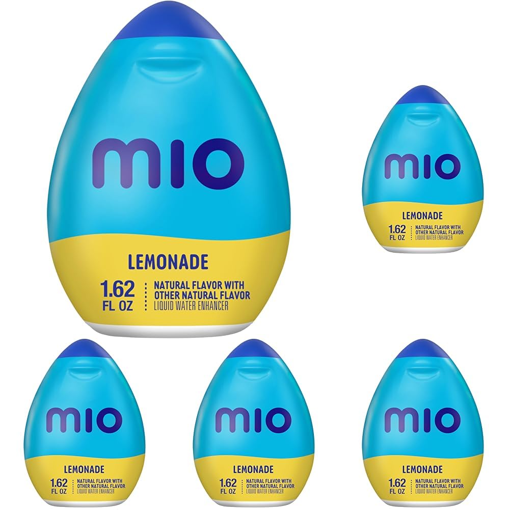 MiO Sugar-Free Lemonade Naturally Flavored Liquid Water Enhancer 1 Count 1.62 fl oz (Pack of 5)