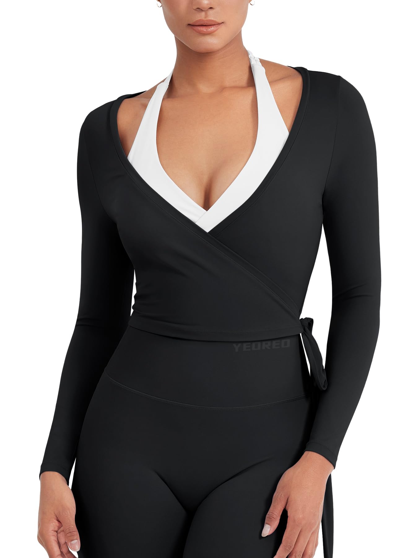 YEOREO Ease Womens Pilates Wrap Top