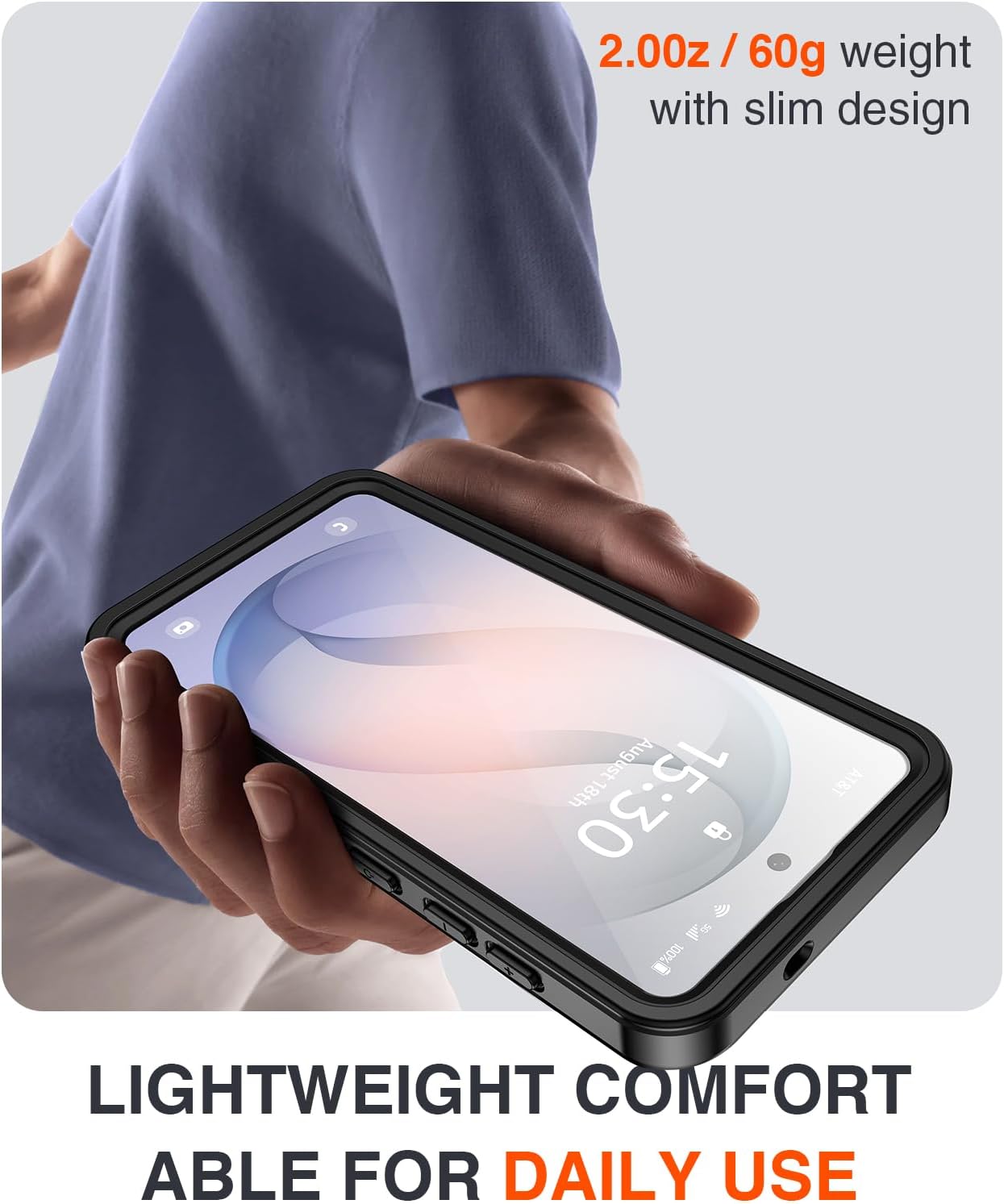 Lanhiem Magnetic for Samsung Galaxy S26 Ultra Case, IP68 Waterproof Dustproof, Built-in Screen Protector, Rugged Full Body Shockproof Cover for Galaxy S26 Ultra 5G 6.9 Inch, Black/Clear
