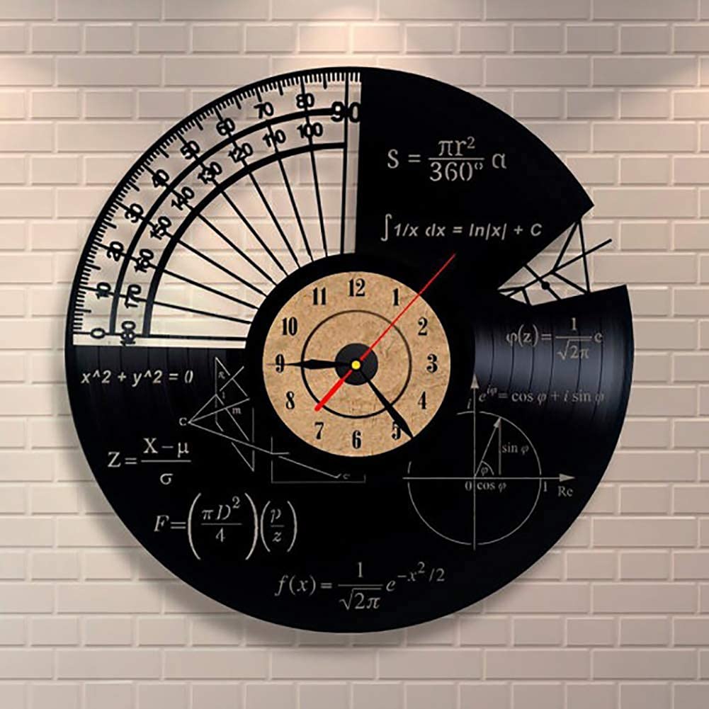 Horloge murale mathématiques en vinyle, idée cadeau originale pour enseignant et étudiant