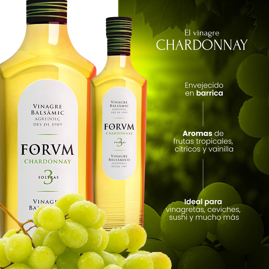 FORVM Pack 3 Vinagre Balsámico + Aceite de Oliva Virgen Extra - Vinagre de Vino Tinto, Vinagre de Vino Blanco, Aceite Oliva Virgen Extra Premium - Pack Completo para tu Cocina - 500ml de Cada Producto