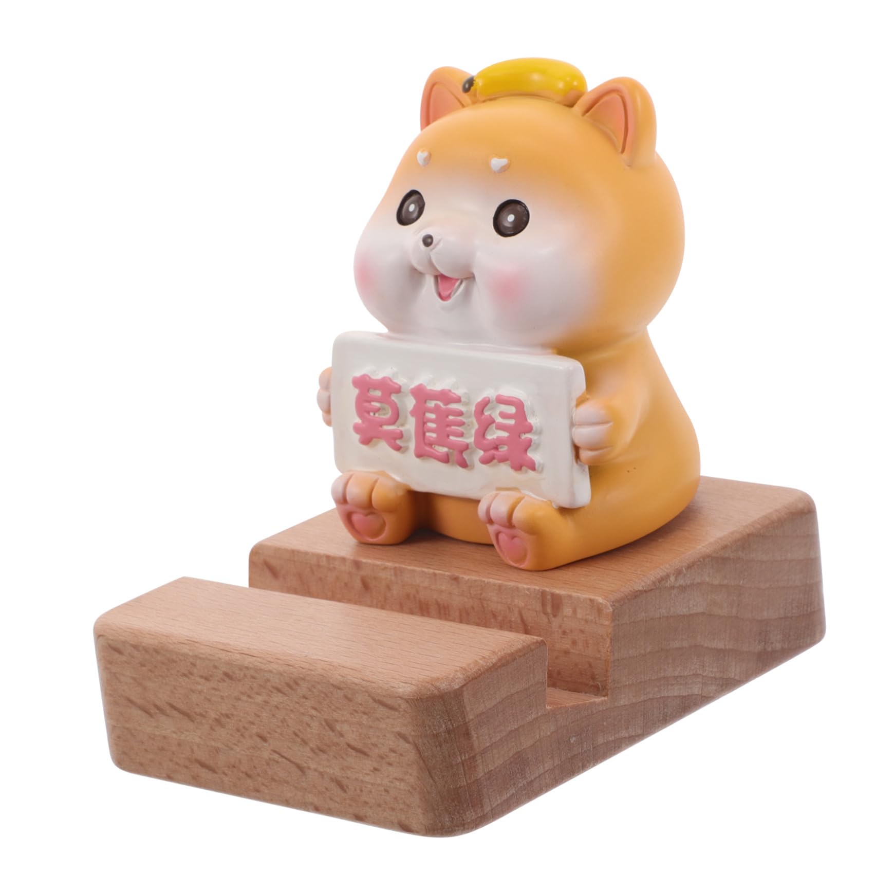5 Pezzi Supporto Telefono Scrivania Piccolo e Stabile con Statua Cane Shiba Decorazione Vivace per Smartphone per e Casa