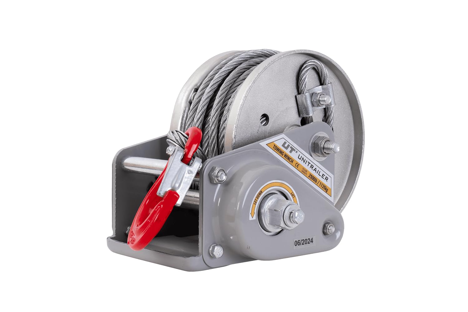 Handwinde 1135 kg mit Bremse & 12,5m Kabel, UNITRAILER
