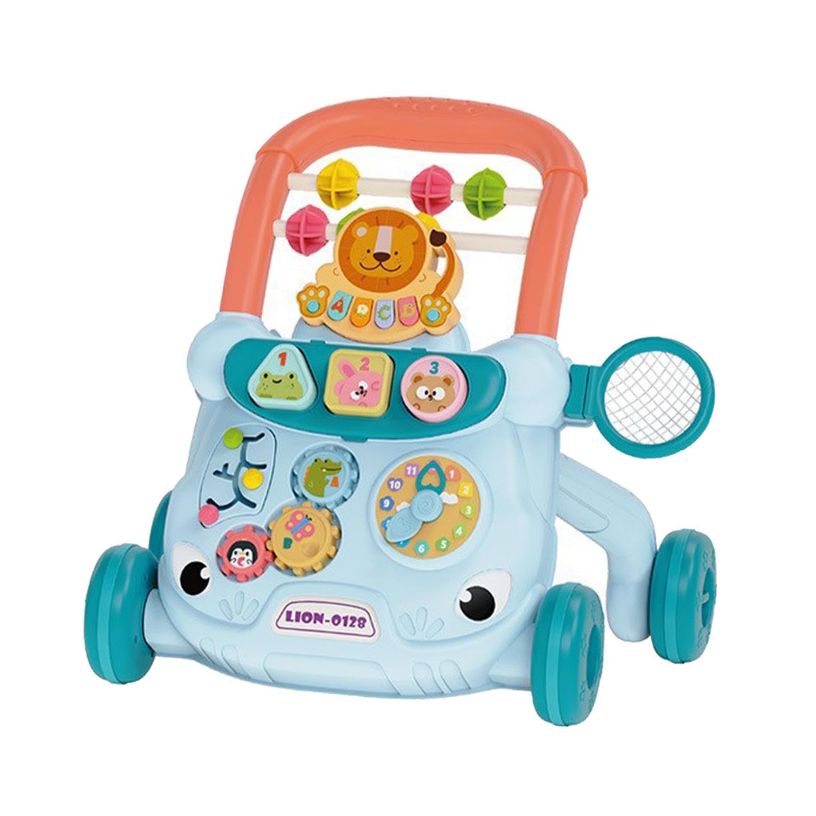 Giocattolo per Imparare a Camminare, Centro Attività per Bambini, Interattivo, Pannello di Gioco Educativo per La Prima Infanzia (6-12 Mesi), Ideale C, Blu, Taglia unica
